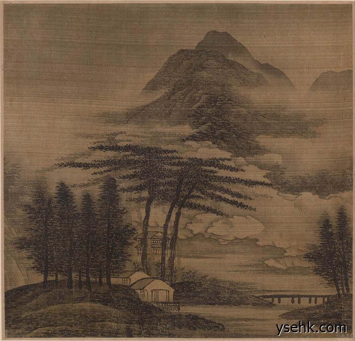 清 高岑 山水册页