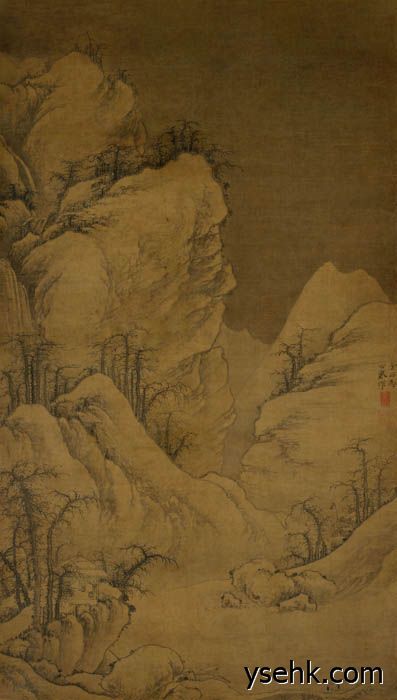 元 曹知白 雪山图