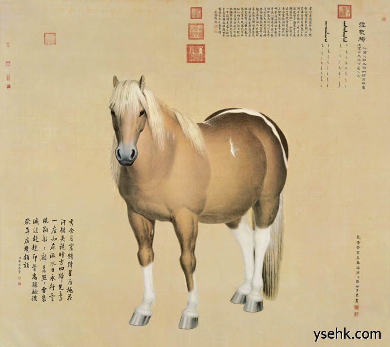 清 郎世宁 雪点雕