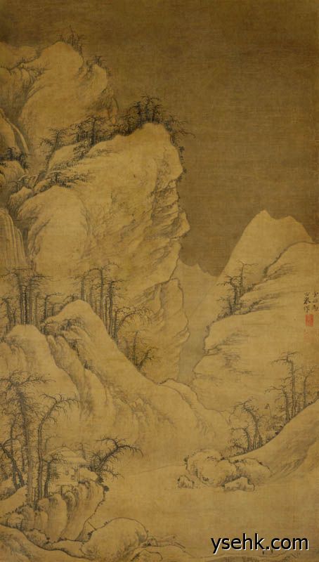 元 曹知白 雪山图