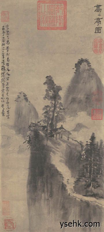 元 方从义 高亭图