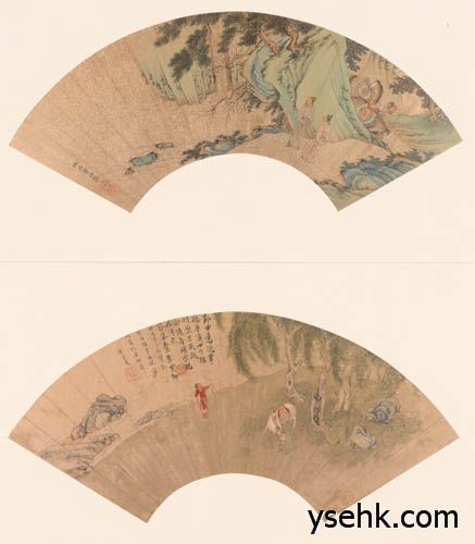 明 扇面画选,扇面复制,高仿复制画