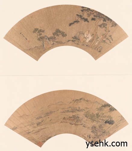 明 扇面画选,扇面复制,高仿复制画