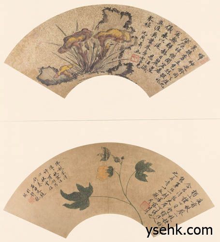 明 便面精选,扇面复制,高仿复制画