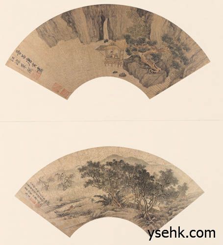 明 扇面精选,扇面复制,高仿复制画