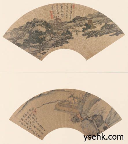 明 扇面精选,扇面复制,高仿复制画