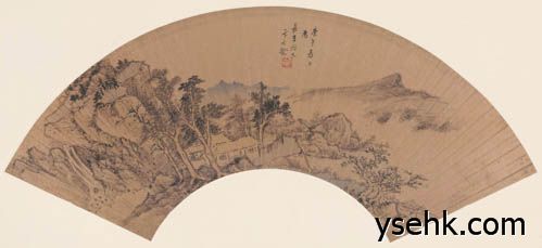 明 扇面,扇面复制,高仿复制画