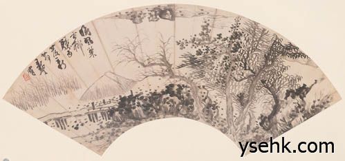 清 扇面,扇面复制,高仿复制画