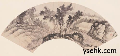清 扇面,扇面复制,高仿复制画