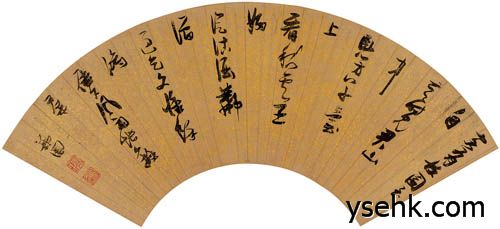 清 扇面,扇面复制,高仿复制画