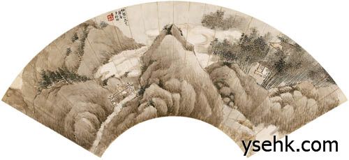 清 扇面,扇面复制,高仿复制画
