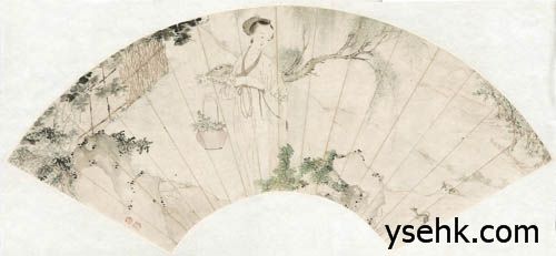 清 扇面,扇面复制,高仿复制画