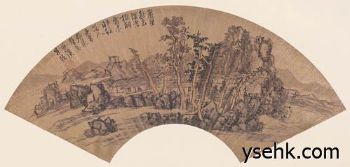 明 扇面,扇面复制,高仿复制画