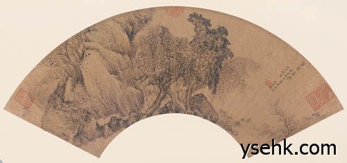 明 扇面,扇面复制,高仿复制画