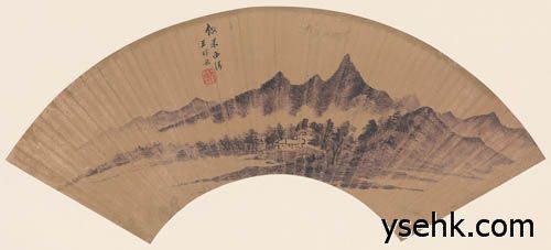 清 扇面,扇面复制,高仿复制画