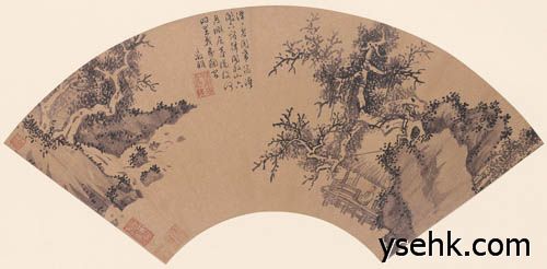 明 扇面画选,扇面复制,高仿复制画