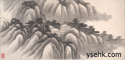 清 十二景山水册,高仿复制画