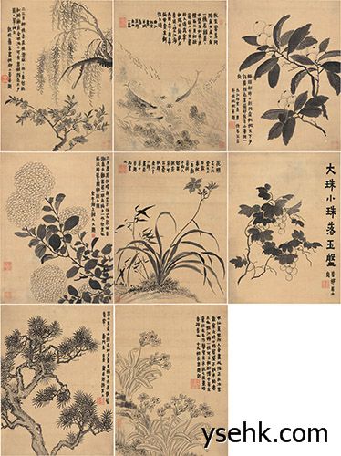 清 花草树木,高仿复制画