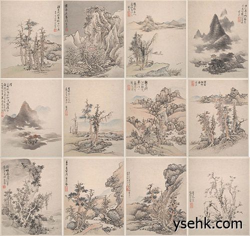 明 仿宋元册页,高仿复制画