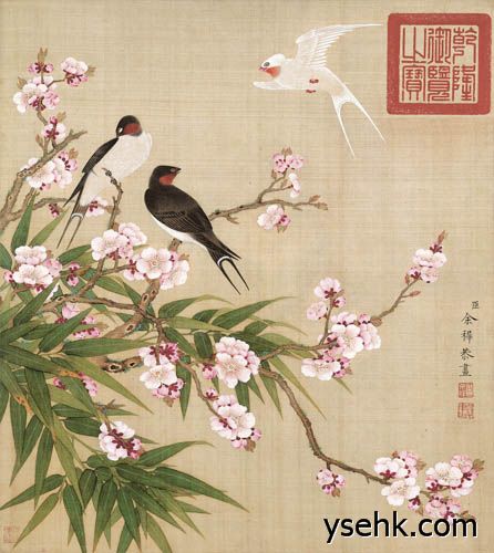 清 花鸟册,高仿复制画